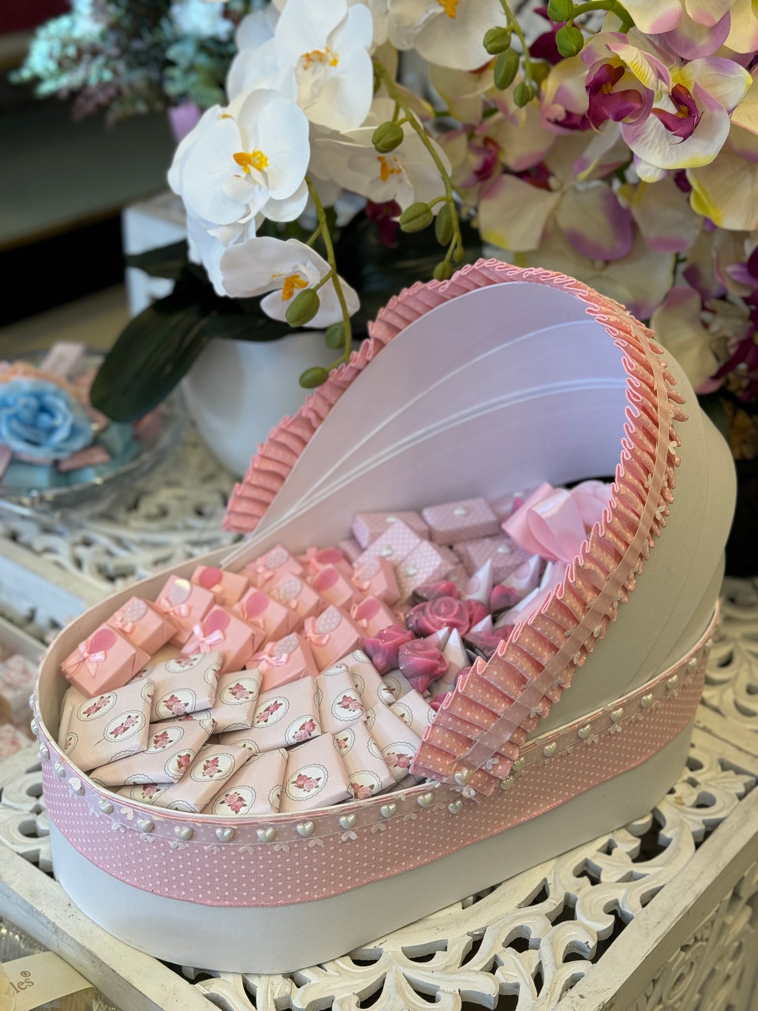 Pink Baby Girl Chocolate Arrangement